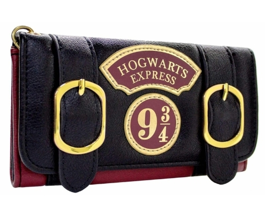 Portefeuille Harry Potter noir et rouge avec lanières et inscription 9 3_4